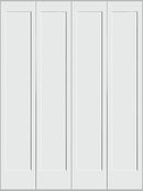 Shaker 1-Panel Bifold Doors White Primed 80" Tall-2