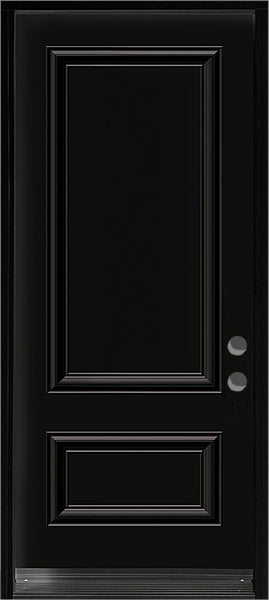 2-Panel Steel Insulated Entry Doors, 80" Tall-White Or Black