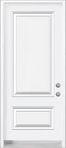 2-Panel Steel Insulated Entry Doors, 80" Tall-White Or Black