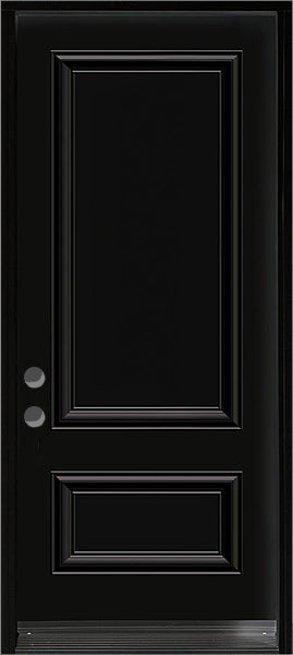 2-Panel Steel Insulated Entry Doors, 80" Tall-White Or Black