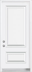 2-Panel Steel Insulated Entry Doors, 80" Tall-White Or Black-2
