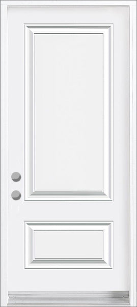 2-Panel Steel Insulated Entry Doors, 80" Tall-White Or Black - 0