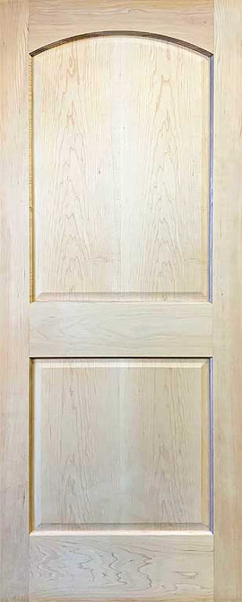 Raised 2 Panel Arch Top Doors-Stain Grade Maple 32" x 80"