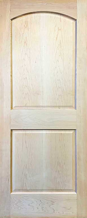 Raised 2 Panel Arch Top Doors-Stain Grade Maple 32" x 80"