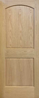 Raised 2-Panel Arch Top Door-OAK Clear Coated 32 x 80-2