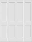 Shaker 2-Panel Bifold Doors White Primed 80" Tall-2