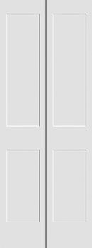 Shaker 2-Panel Bifold Doors White Primed 80" Tall-1