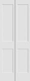 Shaker 2-Panel Bifold Doors White Primed 80" Tall