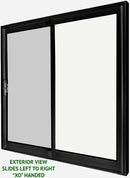 Patio Sliding Doors-2 Panel 80" Tall-Black Exterior.-1