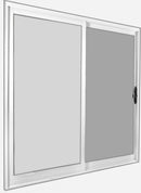 Patio Sliding Doors-2 Panel 80" Tall-All White.-1