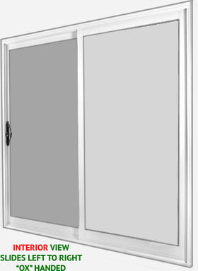 Patio Sliding Doors-2 Panel 96" Tall-All White. - 0
