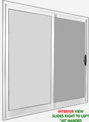 Patio Sliding Doors-2 Panel 96" Tall-All White.-1