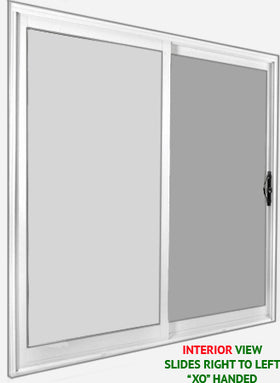 Patio Sliding Doors-2 Panel 96" Tall-All White.