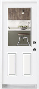 Steel Insulated Entry Doors-Half Size (22" x 36") Glass Clear or Frosted-1
