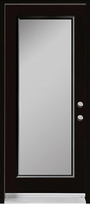 1-Lite Acid Etched Glass Entry Doors-BLACK Exterior-1