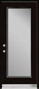 1-Lite Acid Etched Glass Entry Doors-BLACK Exterior-2