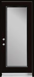 1-Lite Acid Etched Glass Entry Doors-BLACK Exterior