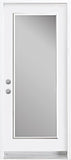 1-Lite Acid Etched Glass Entry Doors-Prefinished White