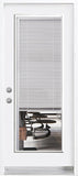 Full Length Miniblind Glass Entry Doors-Prefinished White