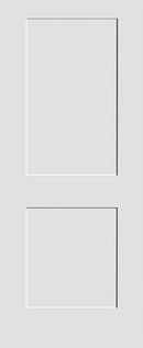 FLAT 2-PANEL DOORS, BEVELED BEADING - MINOR BLEMISH-1