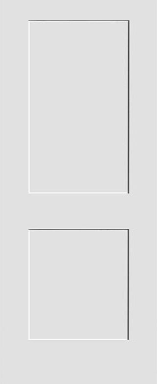 FLAT-PANEL 2-PANEL DOOR, OVOLO BEADING 32" x 80"