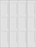 Shaker 3-Panel Bifold Doors White Primed 80" Tall
