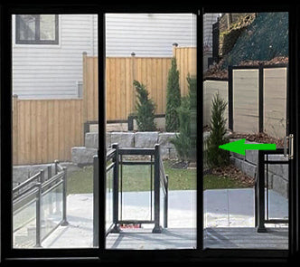 Patio Sliding Doors-3 Panel 96" Tall-Black Exterior