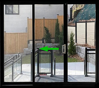 Patio Sliding Doors-3 Panel 80" Tall-Black Exterior and Interior