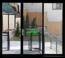 Patio Sliding Doors-3 Panel 80" Tall-Black Exterior-2