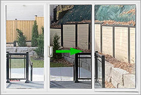 Patio Sliding Doors-3 Panel 80" Tall-All White - 0