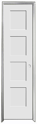 Shaker Door 4-Panel 24" x 90" With Frame Left Hinge-1