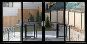 Patio Sliding Doors-4 Panel 80" Tall-Black Exterior and Interior