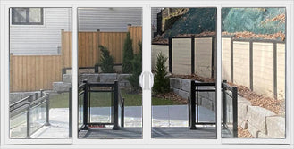 Patio Sliding Doors-4 Panel 80" Tall-All White