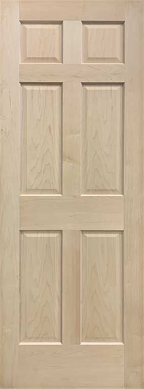 Raised 6 Panel Colonial Design Door Hemlock 29