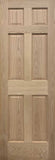 Raised 6 Panel Colonial Design Doors Stain Grade Red Oak