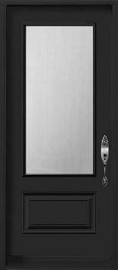 3/4-Lite Acid Etched Glass Entry Doors-White or Black
