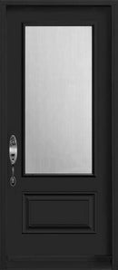 3/4-Lite Acid Etched Glass Entry Doors-White or Black-2