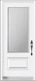 3/4-Lite Acid Etched Glass Entry Doors-White or Black