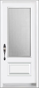 3/4-Lite Acid Etched Glass Entry Doors-White or Black-4