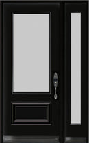 3/4 Lite Acid Etched Glass Entry Systems-One Sidelite-4