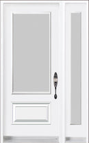 3/4 Lite Acid Etched Glass Entry Systems-One Sidelite-2