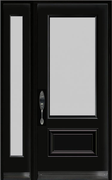 3/4 Lite Acid Etched Glass Entry Systems-One Sidelite