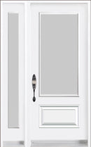 3/4 Lite Acid Etched Glass Entry Systems-One Sidelite-3
