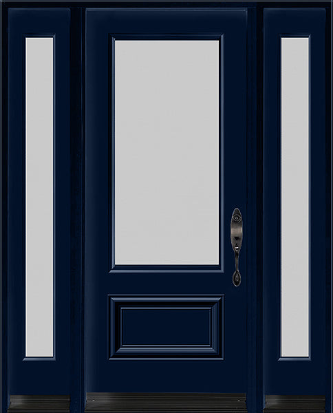 3/4 Lite Acid Etched Glass Entry Systems-Two Sidelites