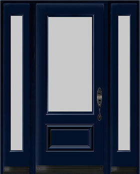 3/4 Lite Acid Etched Glass Entry Systems-Two Sidelites