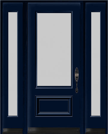 3/4 Lite Acid Etched Glass Entry Systems-Two Sidelites