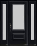 3/4 Lite Acid Etched Glass Entry Systems-Two Sidelites-6