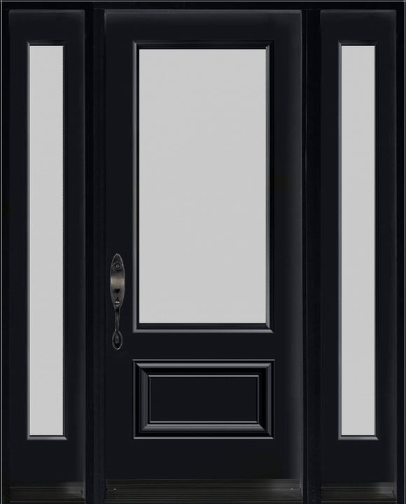 3/4 Lite Acid Etched Glass Entry Systems-Two Sidelites