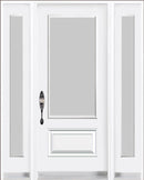 3/4 Lite Acid Etched Glass Entry Systems-Two Sidelites-3