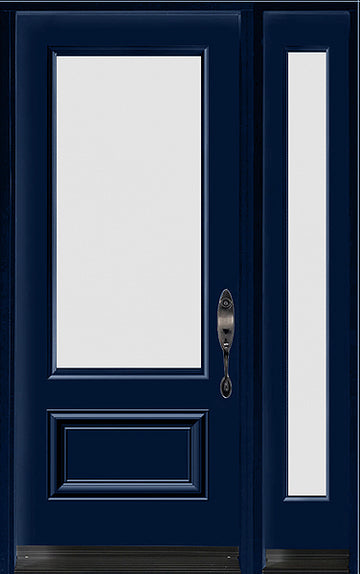 3/4 Lite Acid Etched Glass Entry Systems-One Sidelite